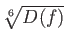 $ \sqrt[6]{{D(f)}}$