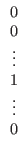 $\displaystyle \begin{array}{c}
0 \\
0 \\
\vdots \\
1 \\
\vdots \\
0
\end{array}$